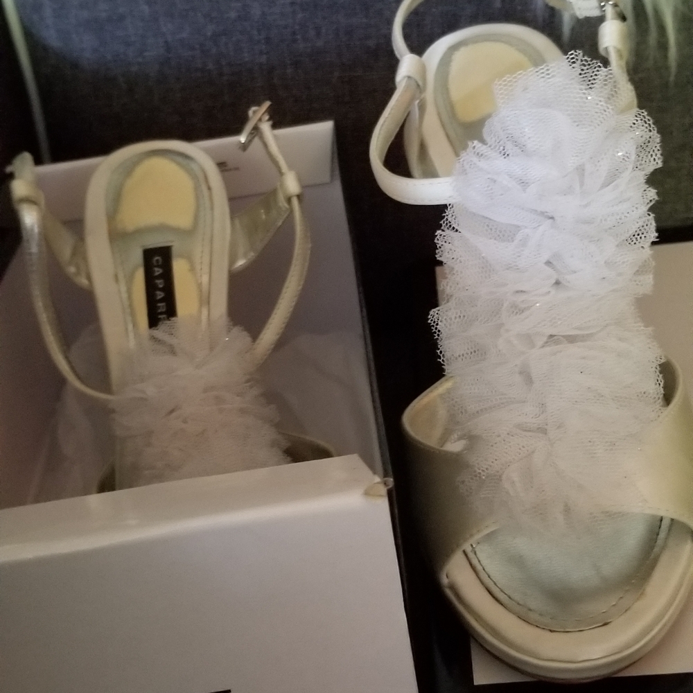 White wedding shoes